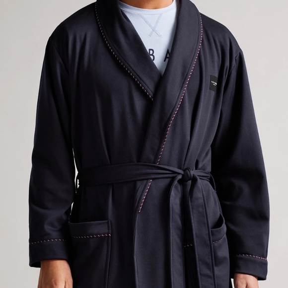 Ted Baker London | Other | Ted Baker Eddeer Mens Dressed To Chill Brushed Ponte Robe Navy Blue 